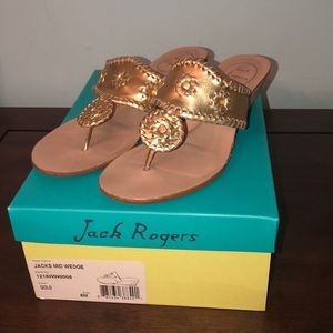 Jack Rogers Mid Wedge Sandals with box. READ INFO!